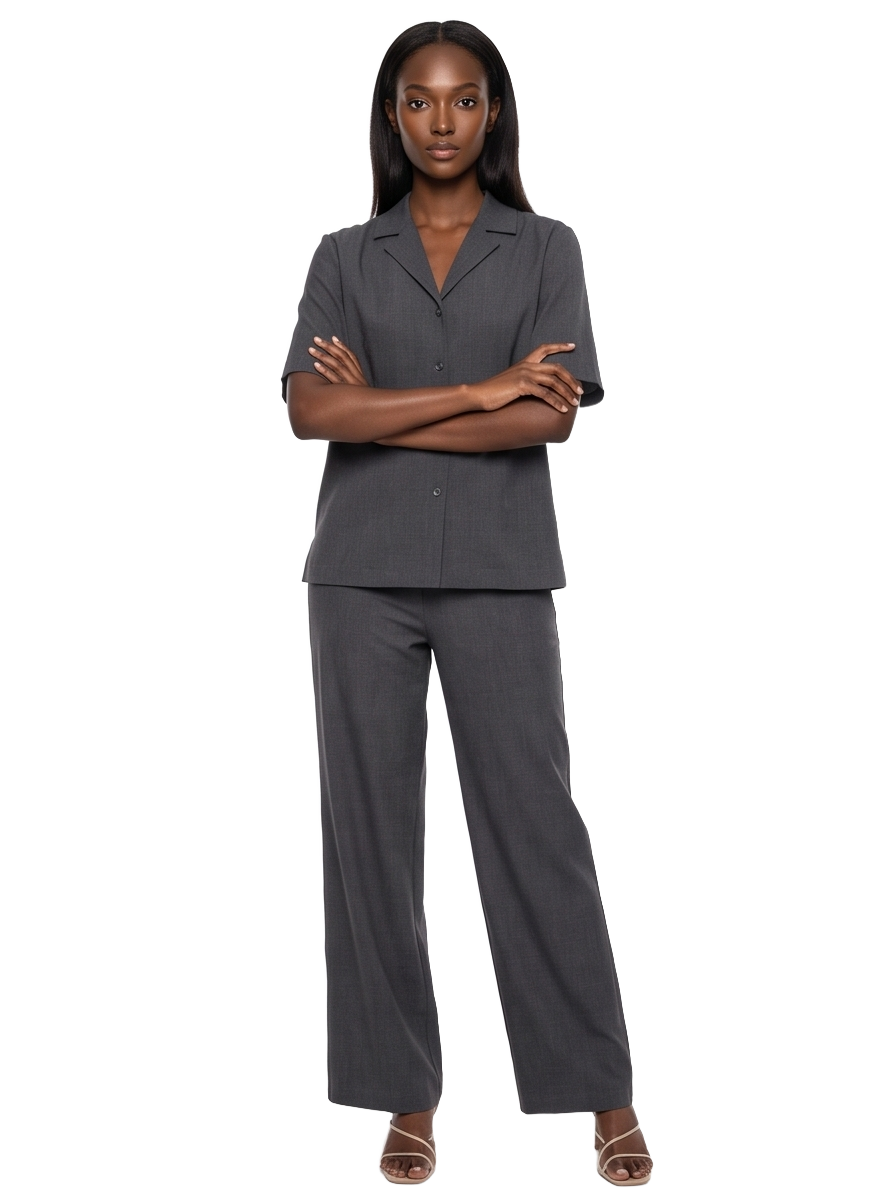 AMARA — Charcoal Trouser Suit