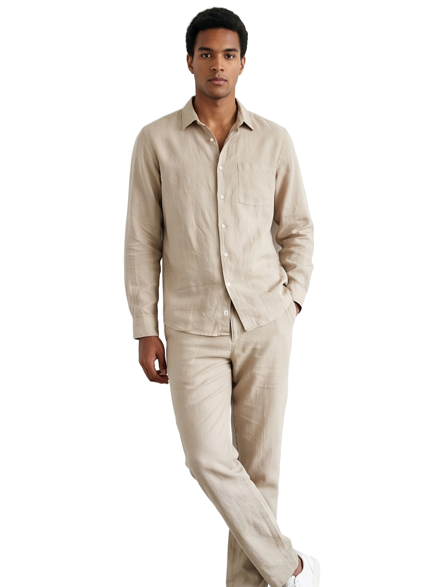 DAYO — Beige Linen Set