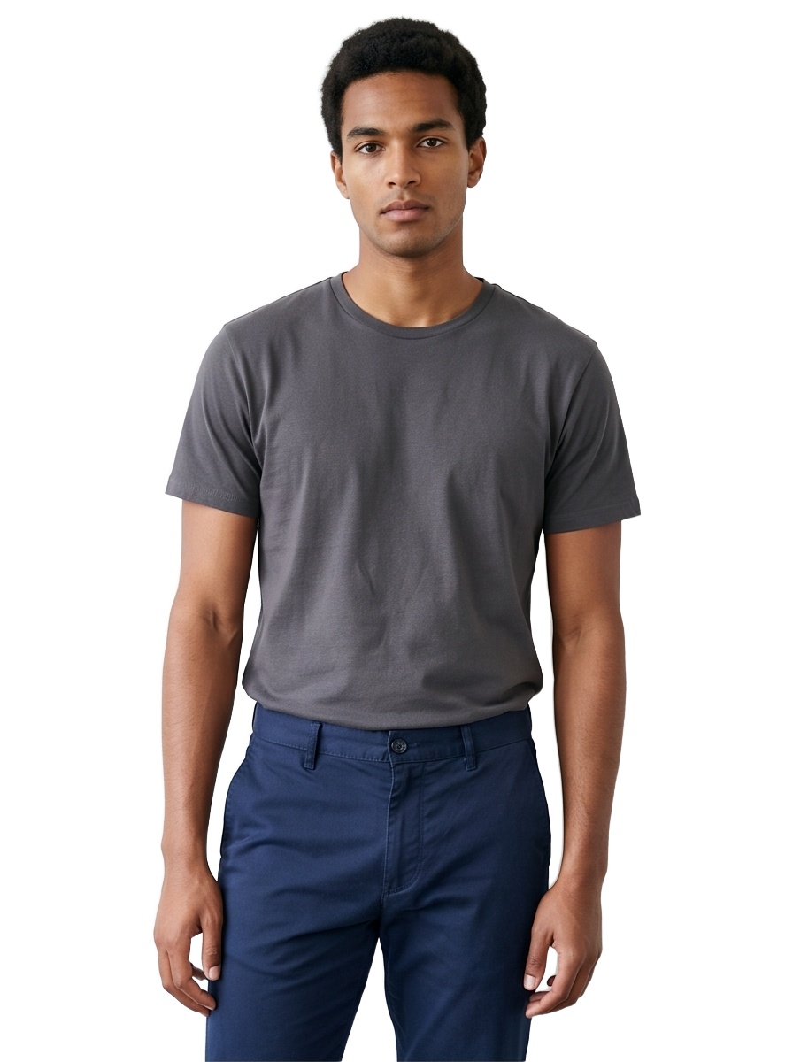DAYO — Grey Tee & Navy Chinos
