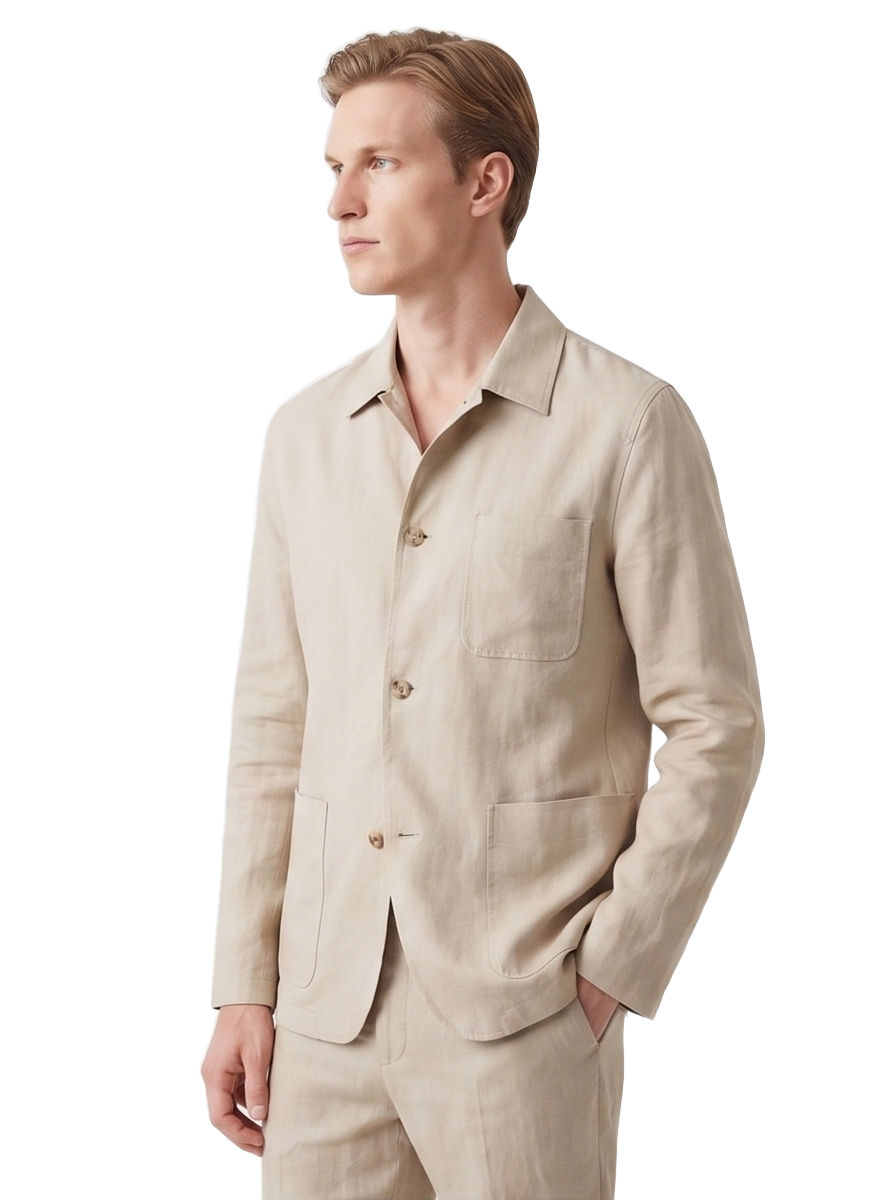 SØREN — Beige Linen Jacket